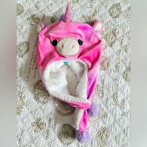 Squishmallows Pink Unicorn Sherpa Winter Hat One Size Toddler Kids Warm RARE